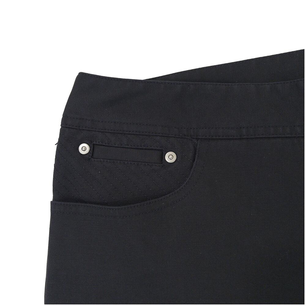 Y2K INC Pedal Pusher Capri Pants Womens 12 Black Slim Stretch Retro Knee Length - Picture 7 of 9